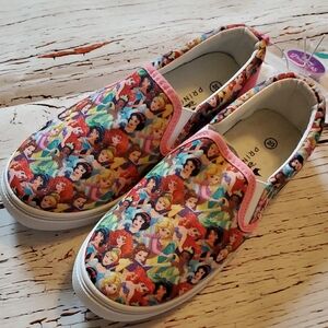🆕️ Disney Kids Princess Slip-On Sneakers - Pink and Multicolor 💕
